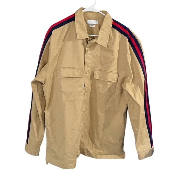 Urban Outfitters Tan Striped Jacket XL - Picture 1 of 4